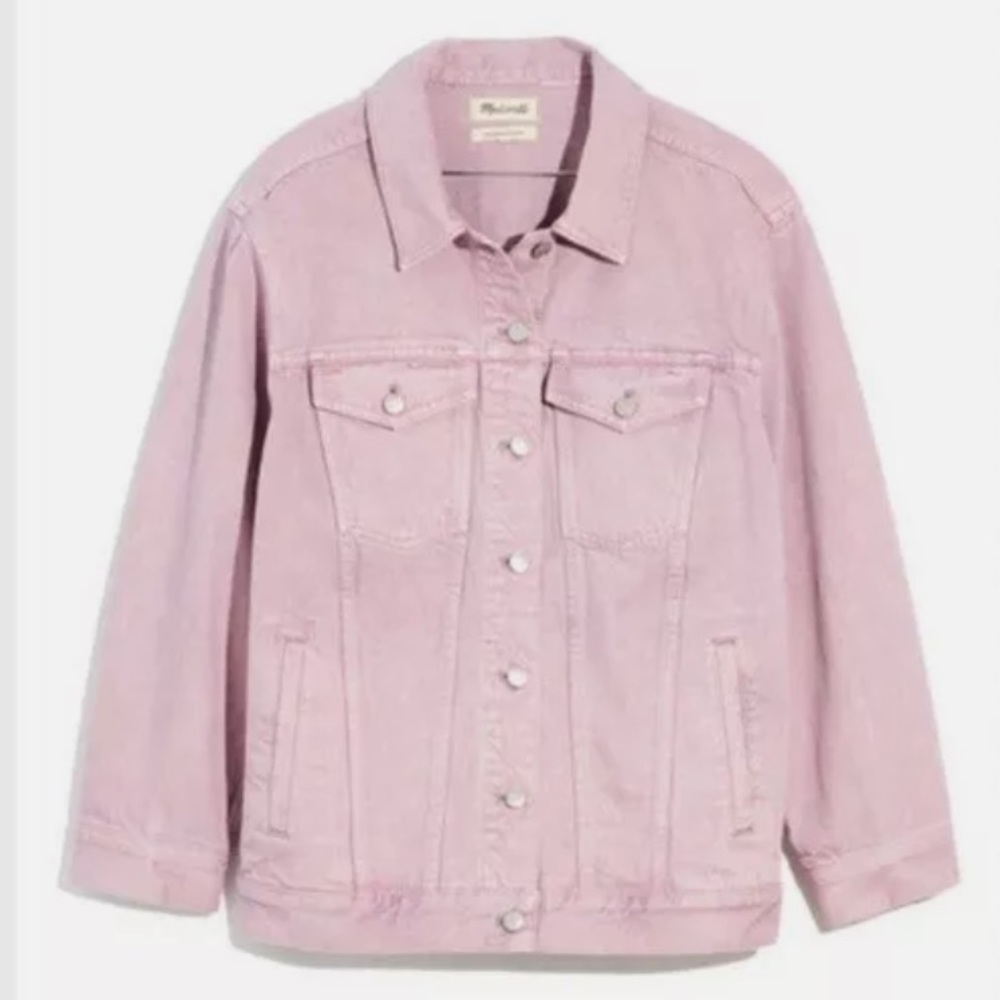 Madewell Oversized Trucker Denim Jacket, Provence Grape, Small